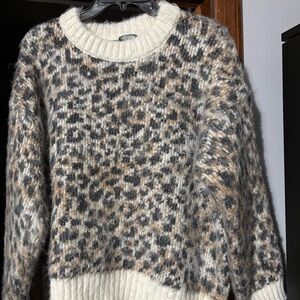 Wild Fable Cream and Brown Patterned Sweater